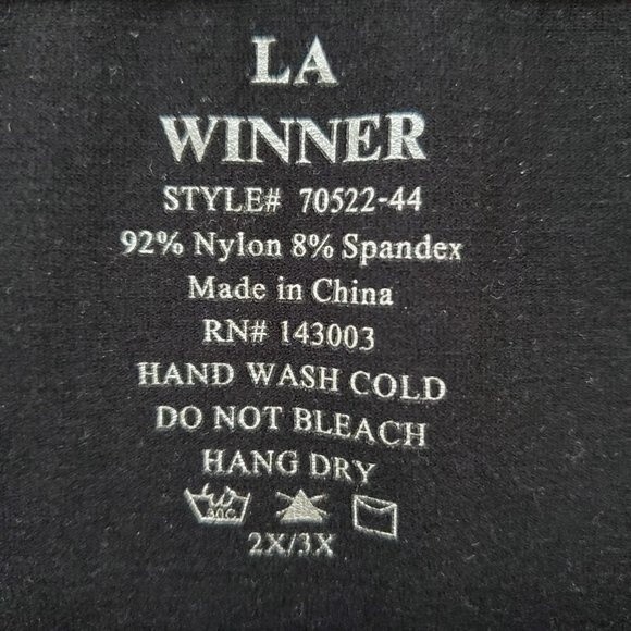 SOLD NEW LA Winner Plus Size Black Leggings - Picture 8 of 8